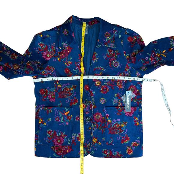 Modcloth XL Jacket Blazer Corduroy Retro Gift Stretch Boho 70s Cottage Holiday - Picture 16 of 17